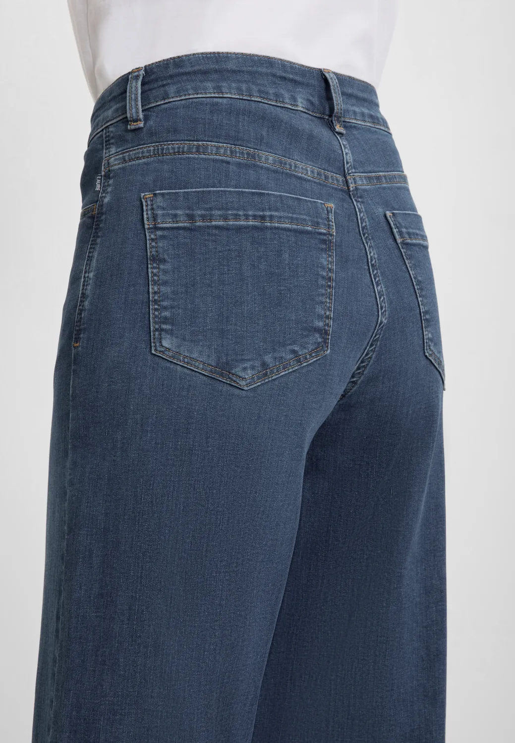 Laurie Carol Turn-up Loose jeans Washed Blue Denim
