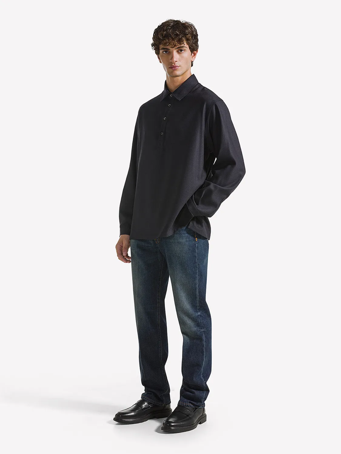 Nine In The Morning Nathan NH101 straight jeans heren navy
