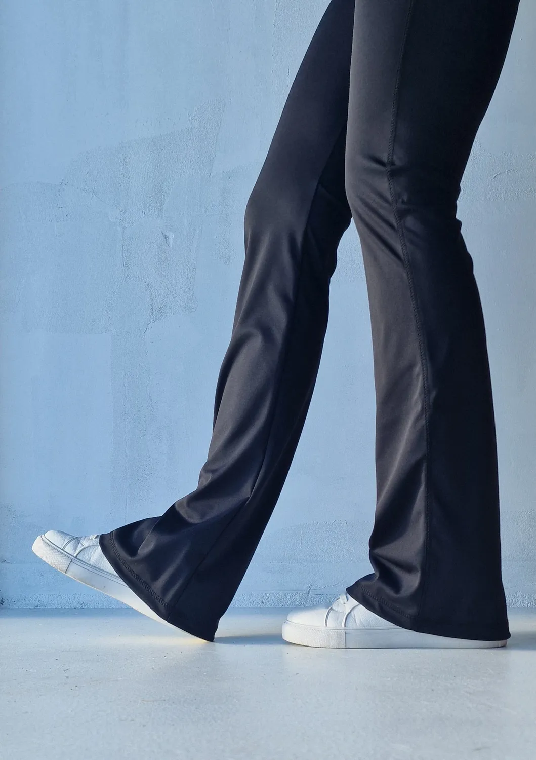 Langeleggings Flared Tall sportlegging zwart extra lang