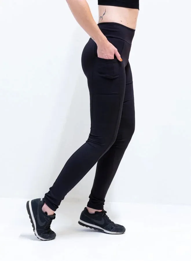 Langeleggings Sportlegging zwart 34-36 met zak extra lang