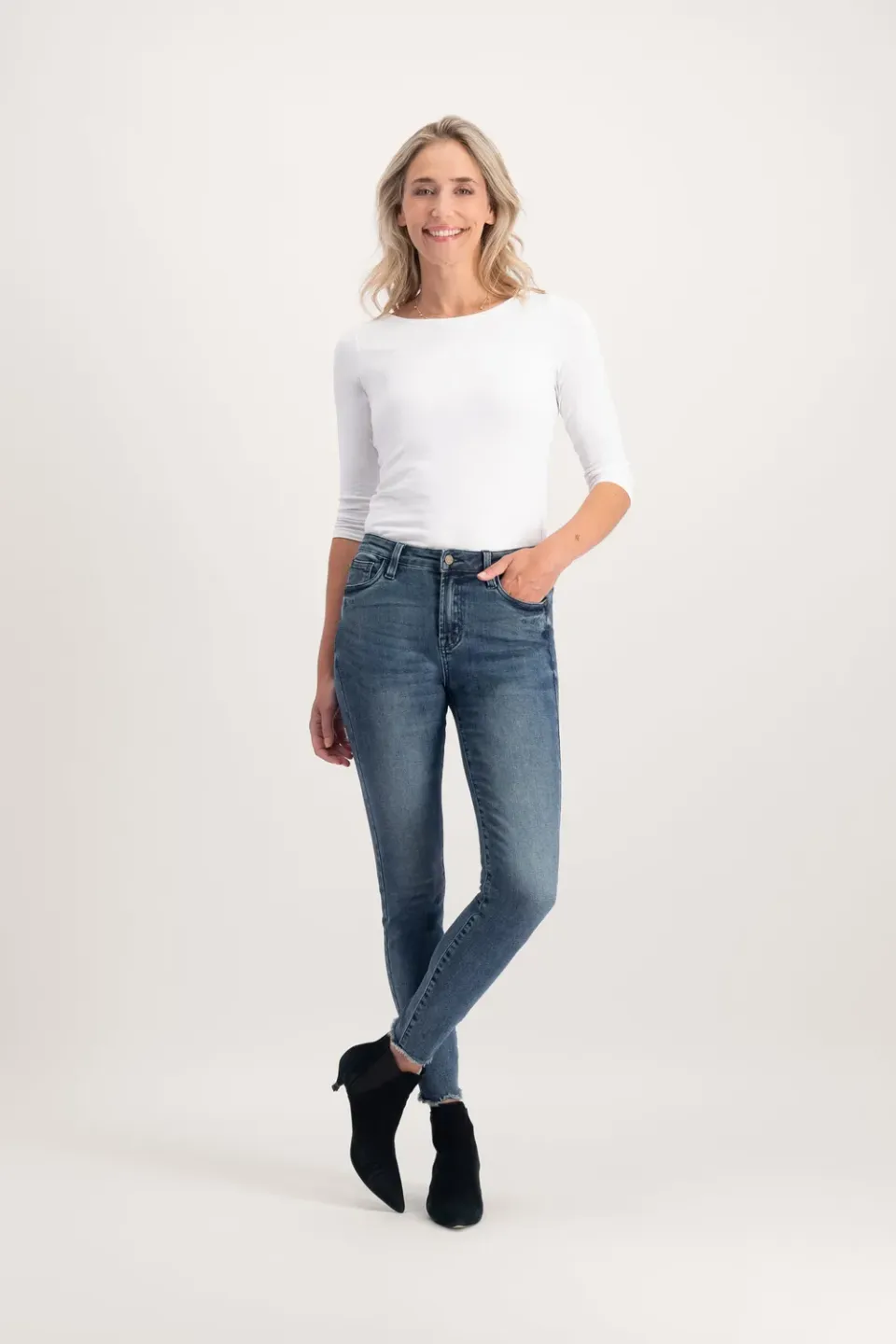Florez Bobbi Slim Fit jeans vintage blue stretch