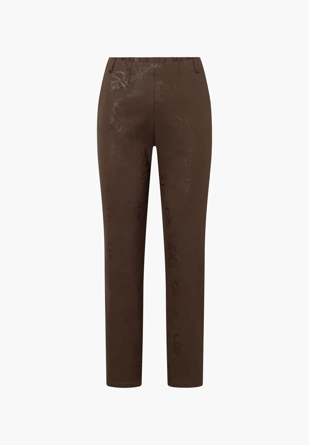 Laurie Taylor Regular damesbroek Brown Bloom Print stretch