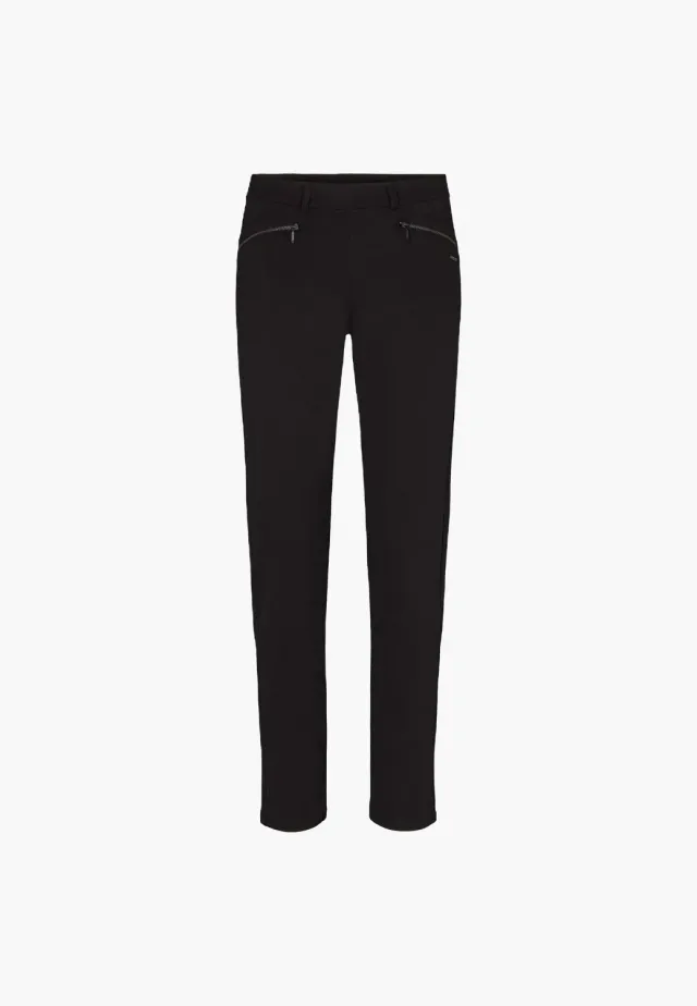 Laurie Rylie Regular SL broek Black ritszakken