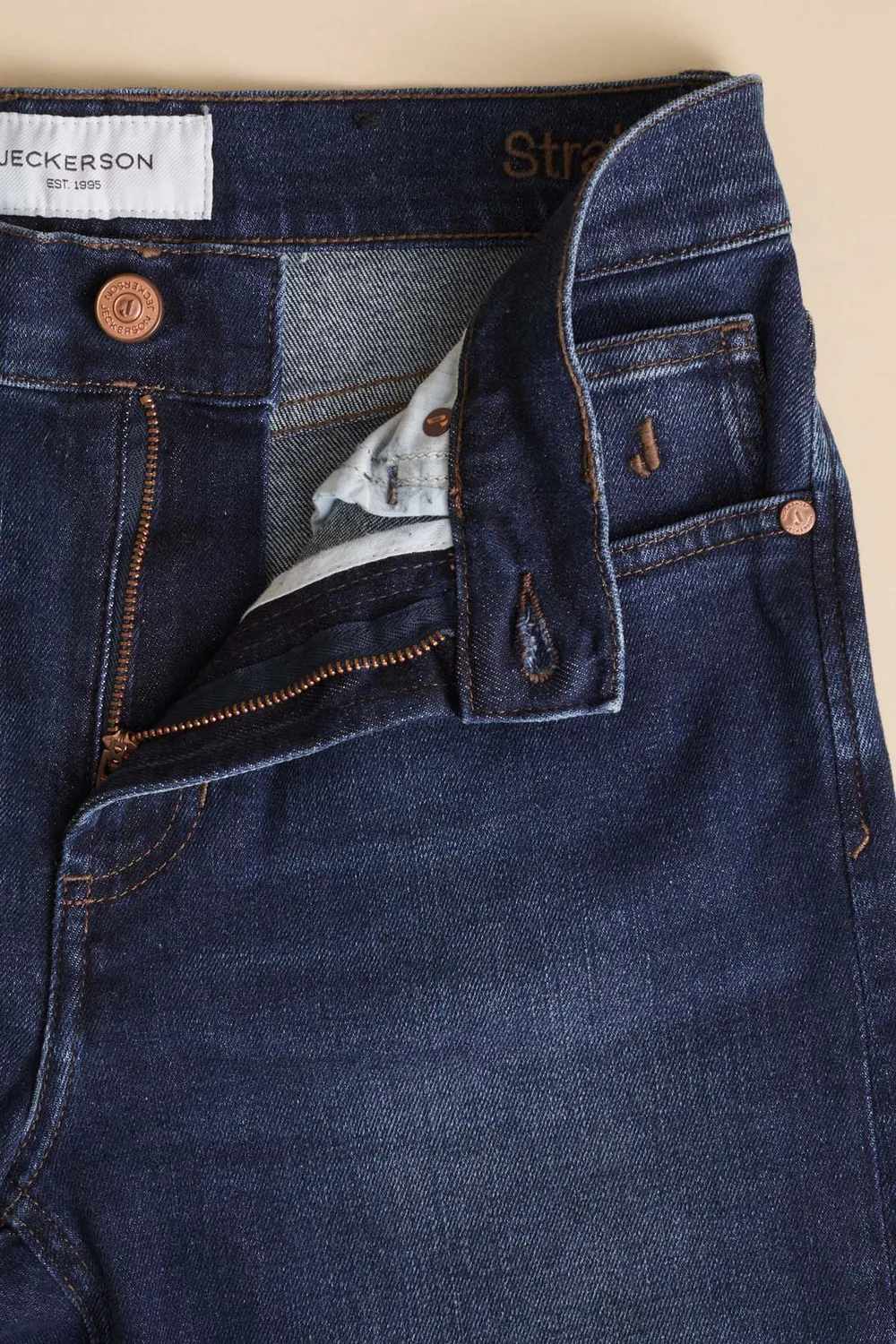 Jeckerson Jane straight jeans donkerblauw dames