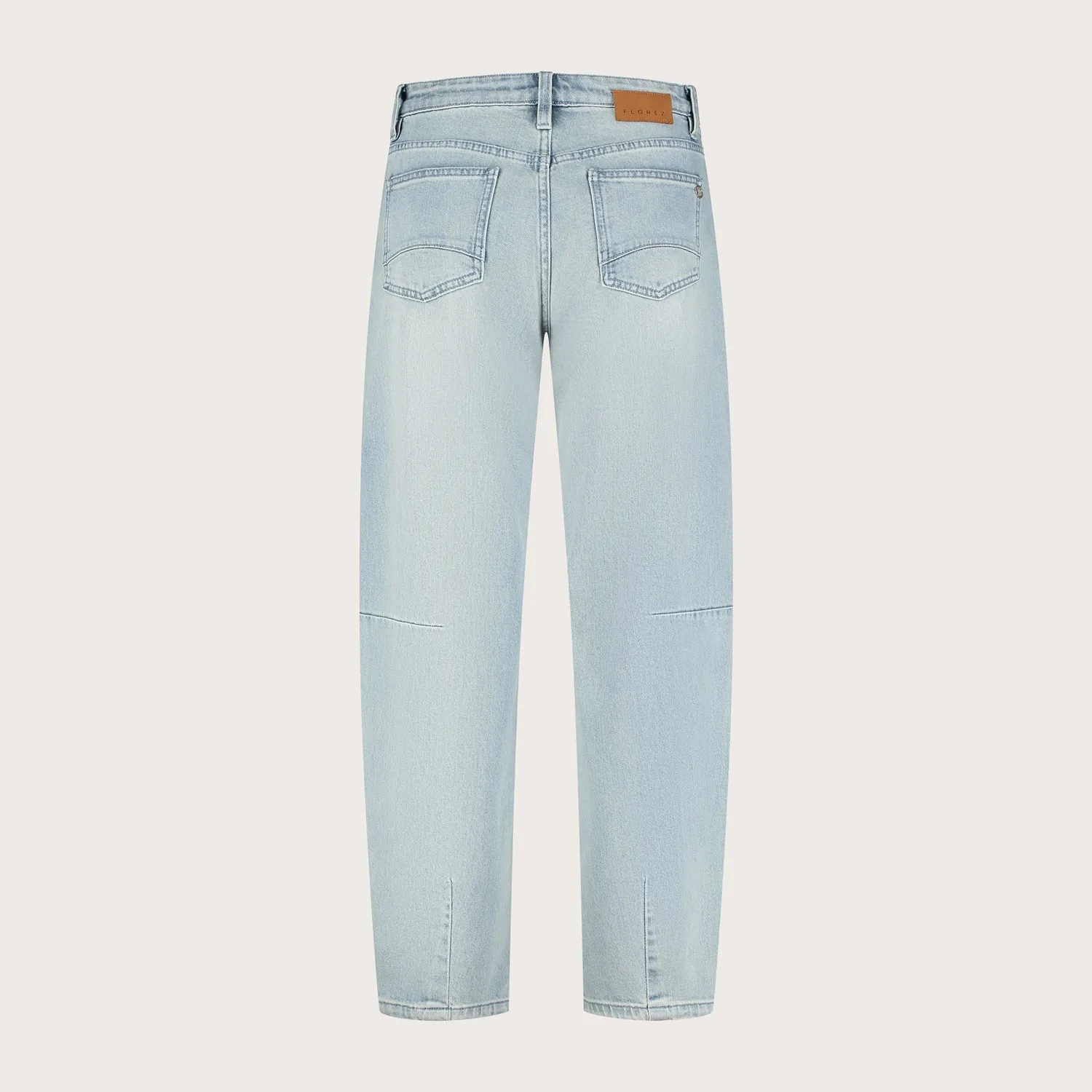 Florez Tess barrel jeans Crystal blue mid-waist