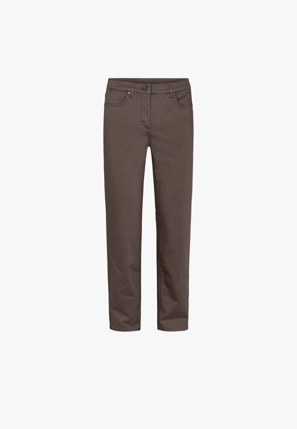 Laurie Charlotte Regular SL broek brown stretch