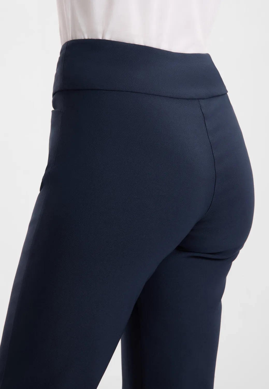 Laurie Thea Straight SL broek navy hoge taille