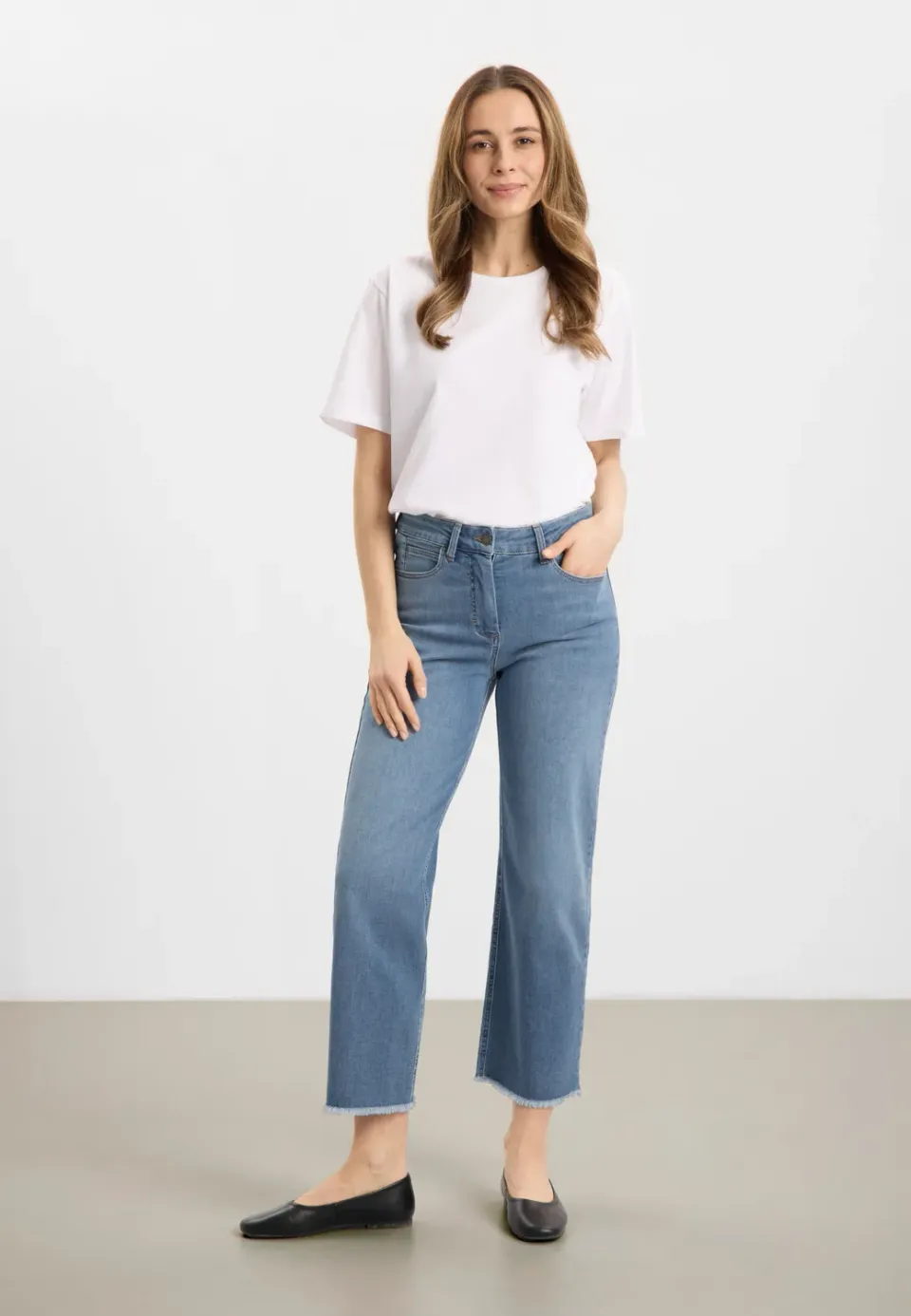 Laurie Amelia Raw Straight CL jeans Washed Blue stretch