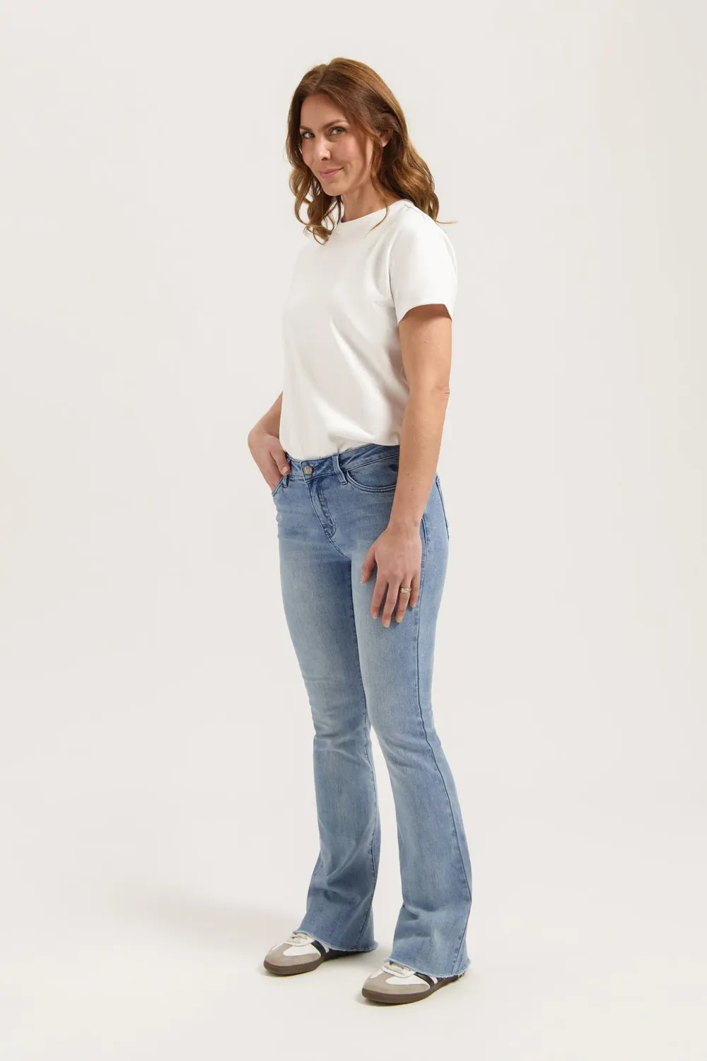 Florèz Flared Jeans Light Blue stretch