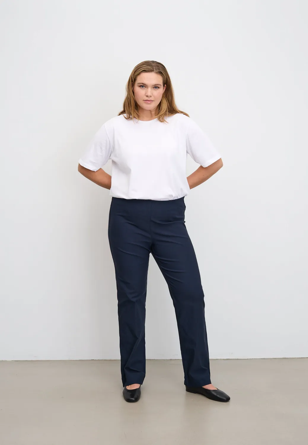 Laurie Betty Regular ML broek Navy stretch