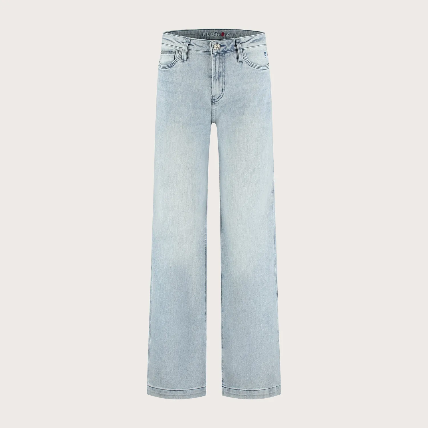 Florez Sophie straight jeans Cloudy Blue mid-waist