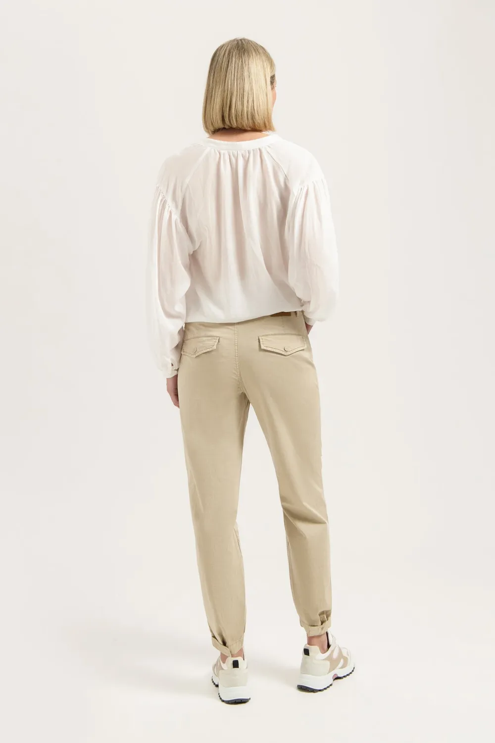 Florez Charlie Cargo broek Sand tencel