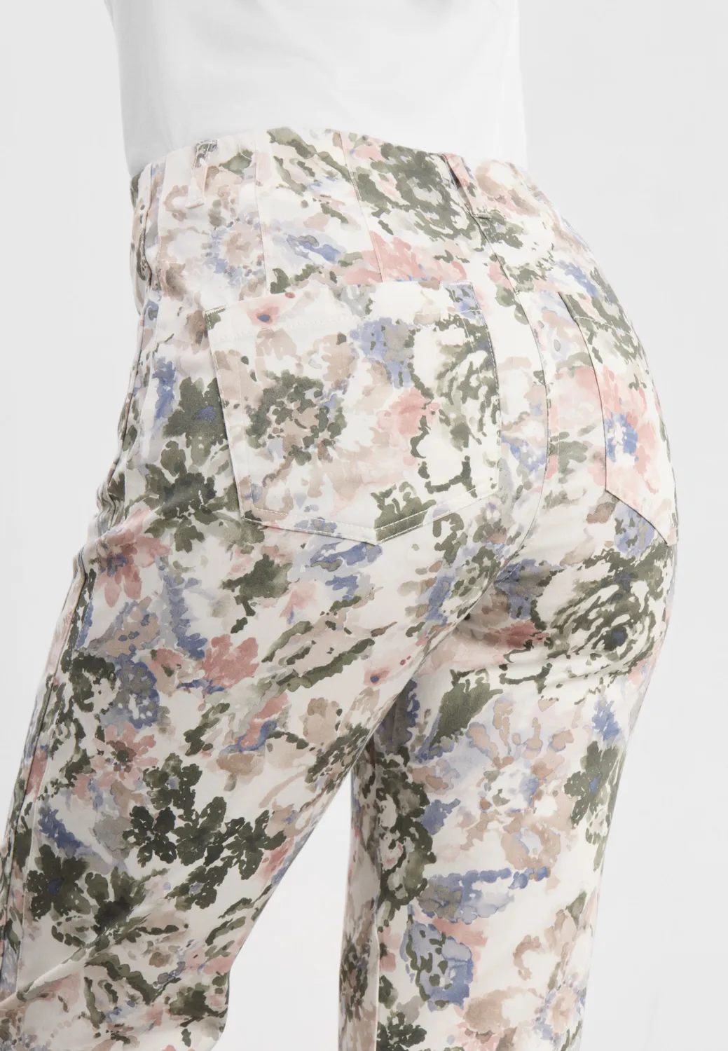 Laurie Patricia Pure Regular CL broek khaki print
