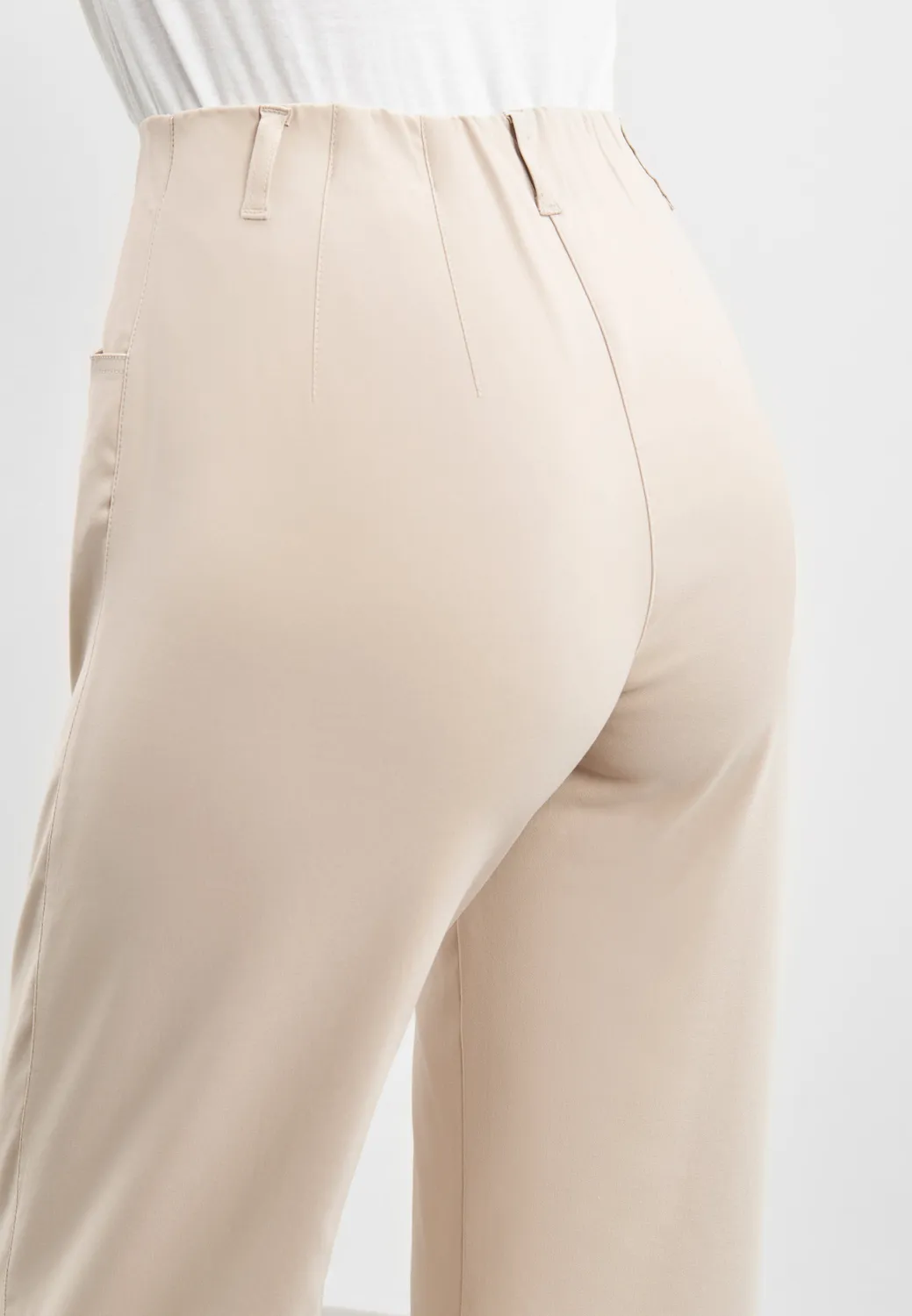 Laurie Donna Loose Crop damesbroek Grey Sand cropped stretch