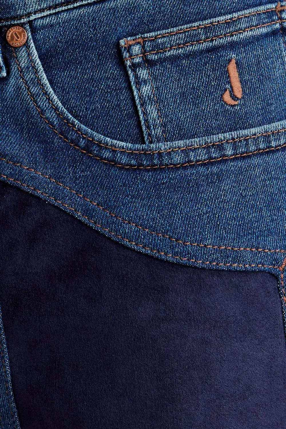 Jeckerson John Alcantara jeans slim fit donkerblauw denim