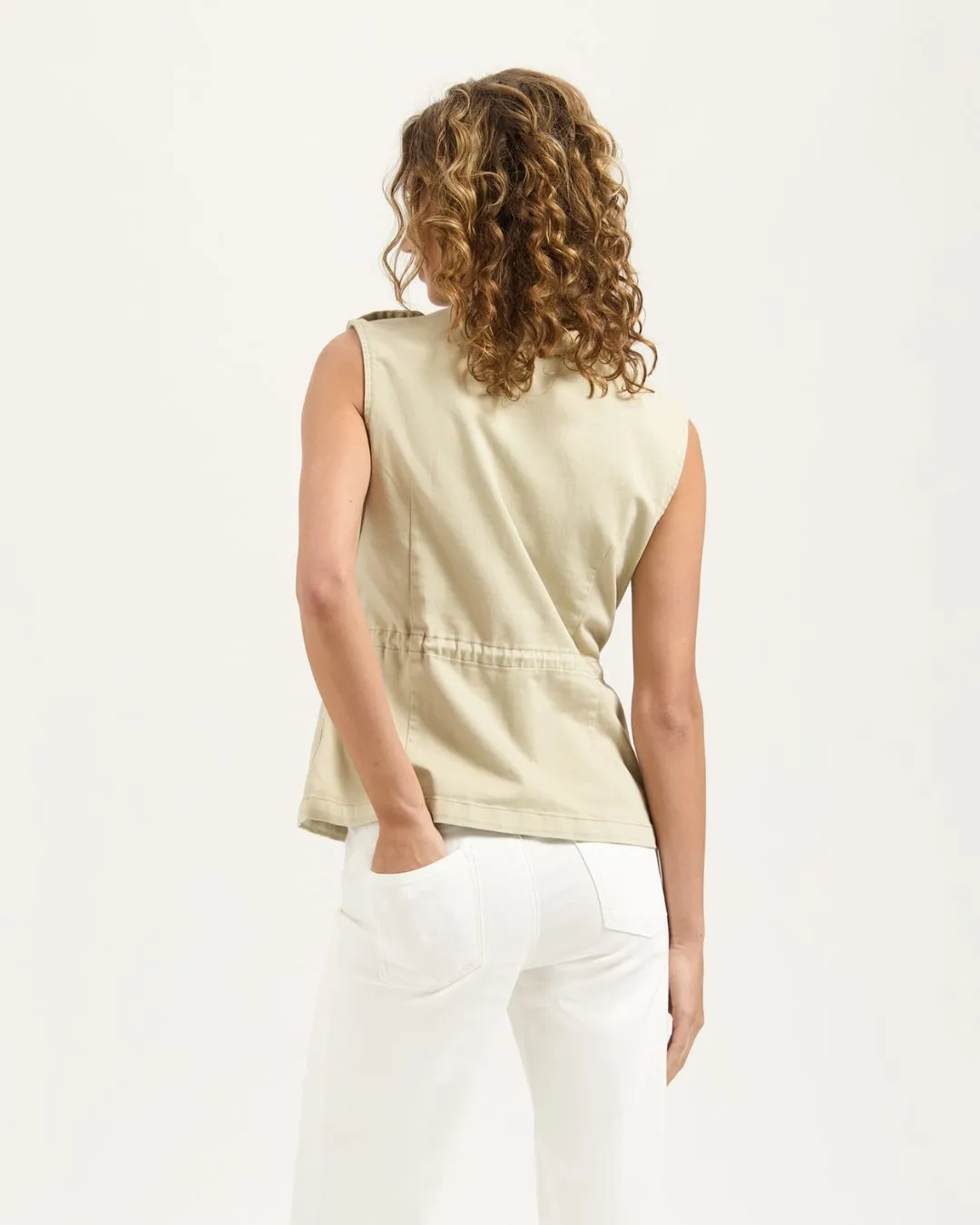 Florez Johnny gilet sand dames 4 zakken