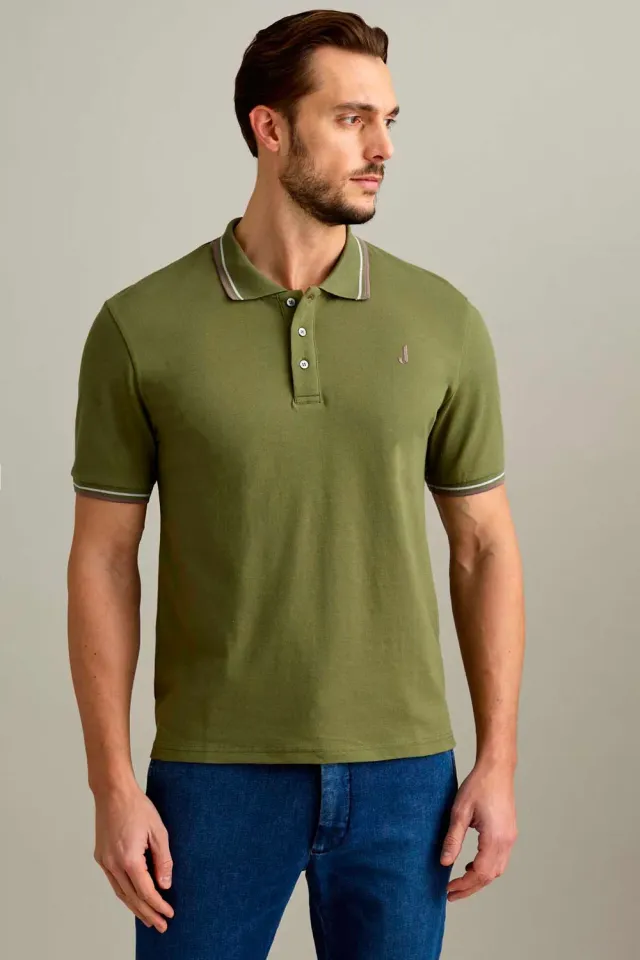 Jeckerson Polo piquet polo saliegroen donker