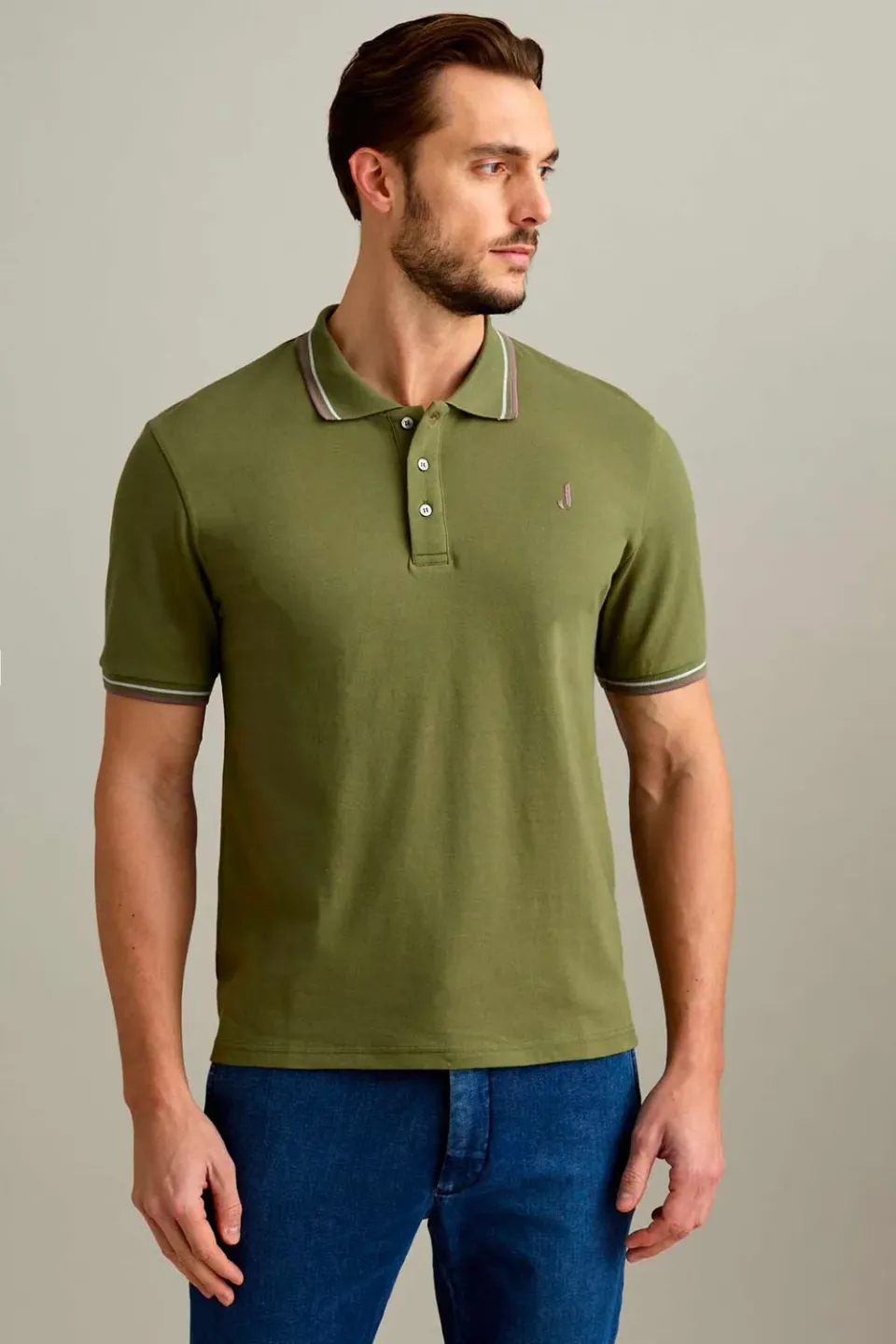 Jeckerson Polo piquet polo saliegroen donker