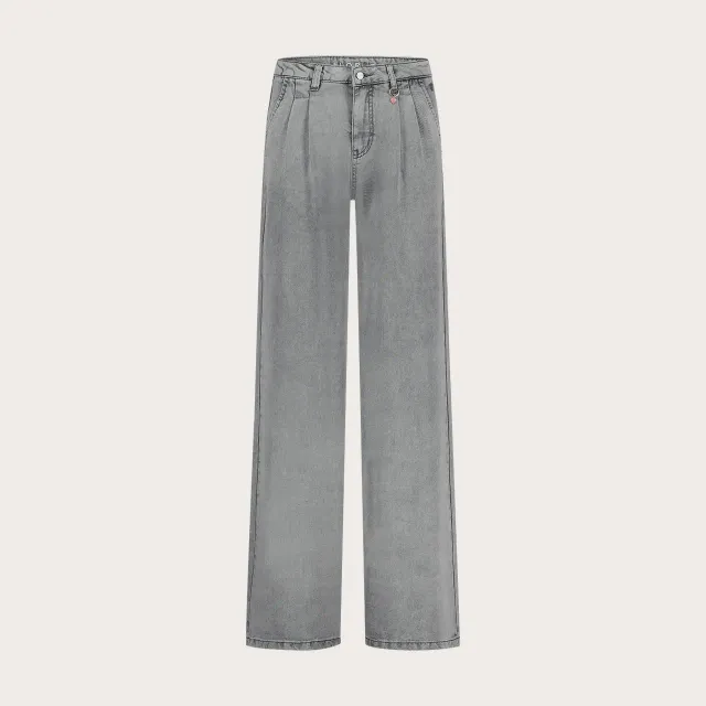 Florez Gina Loose jeans grijs tencel zomer