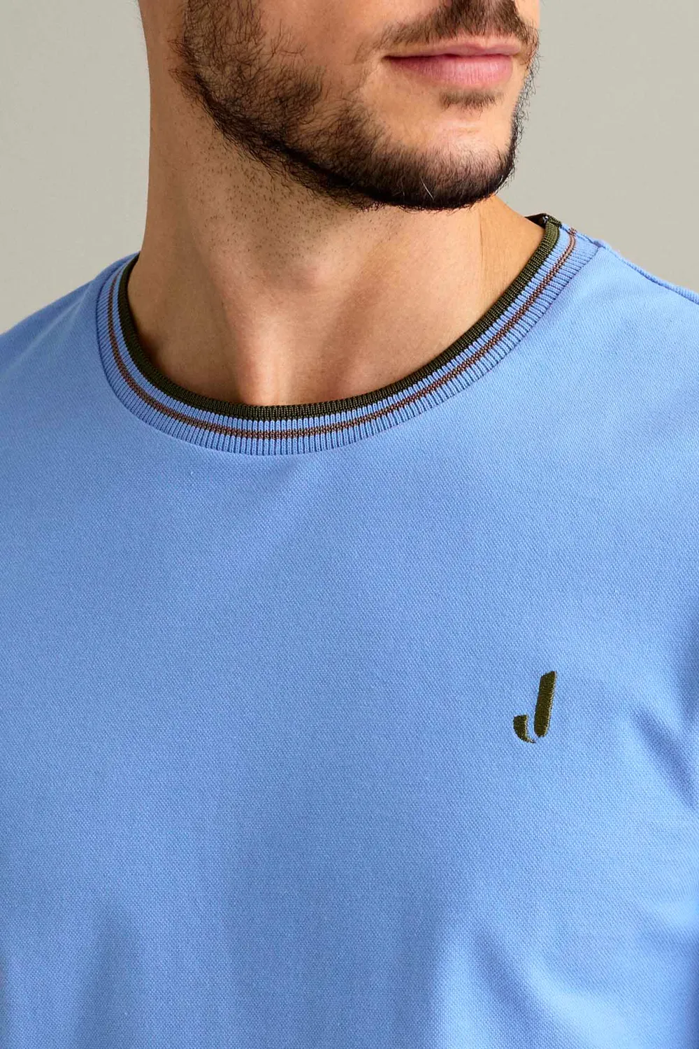 Jeckerson T-shirt piqué lichtblauw korte mouw
