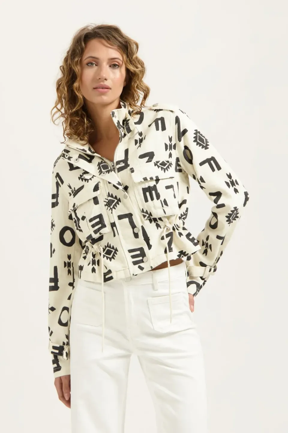 Florez Seven Jacket Letter Print spijkerjack