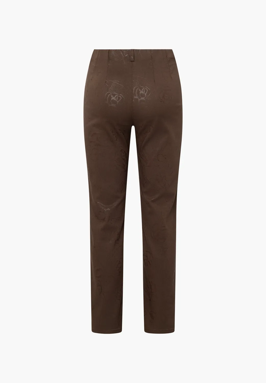 Laurie Taylor Regular damesbroek Brown Bloom Print stretch