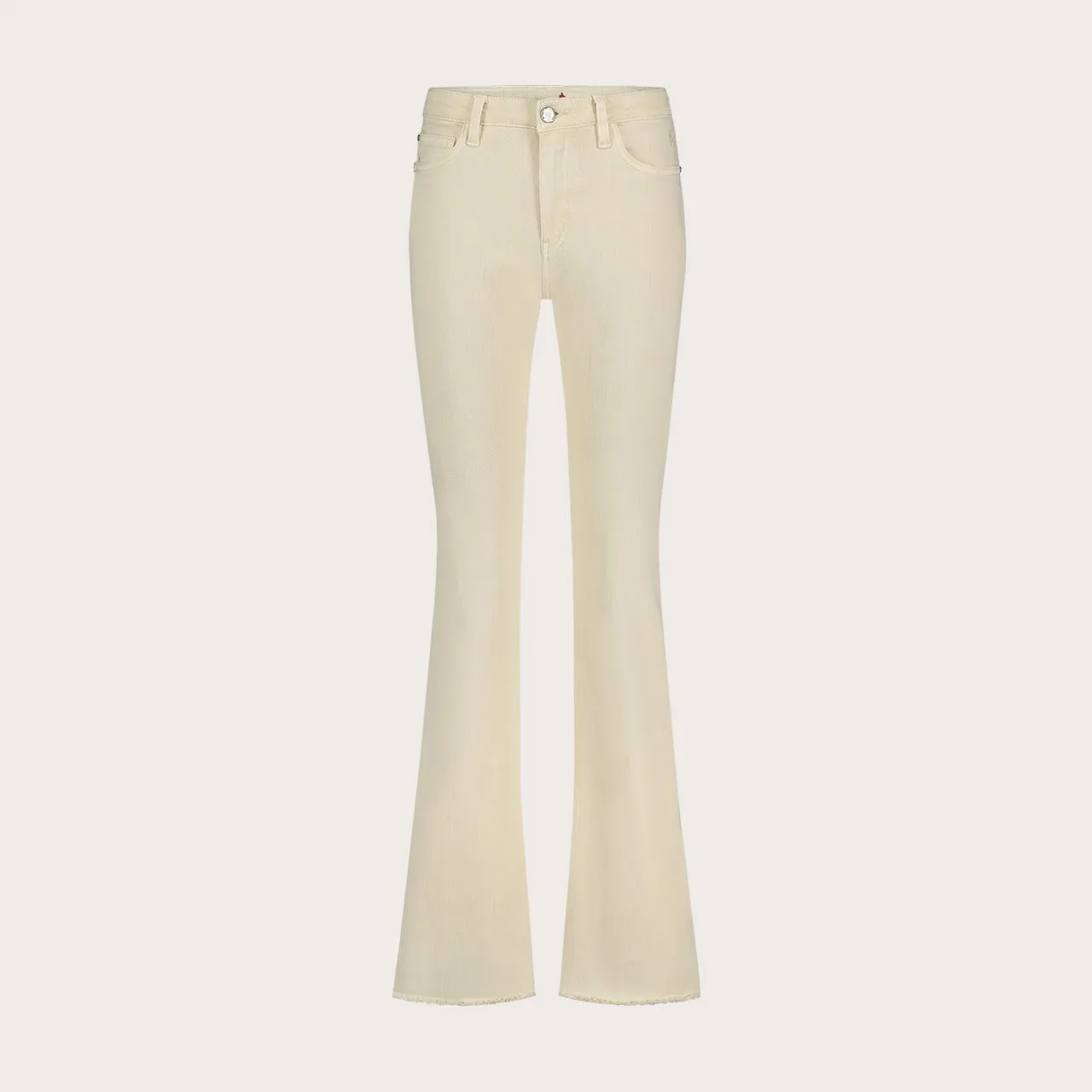 Florez Flared jeans cream met stretch