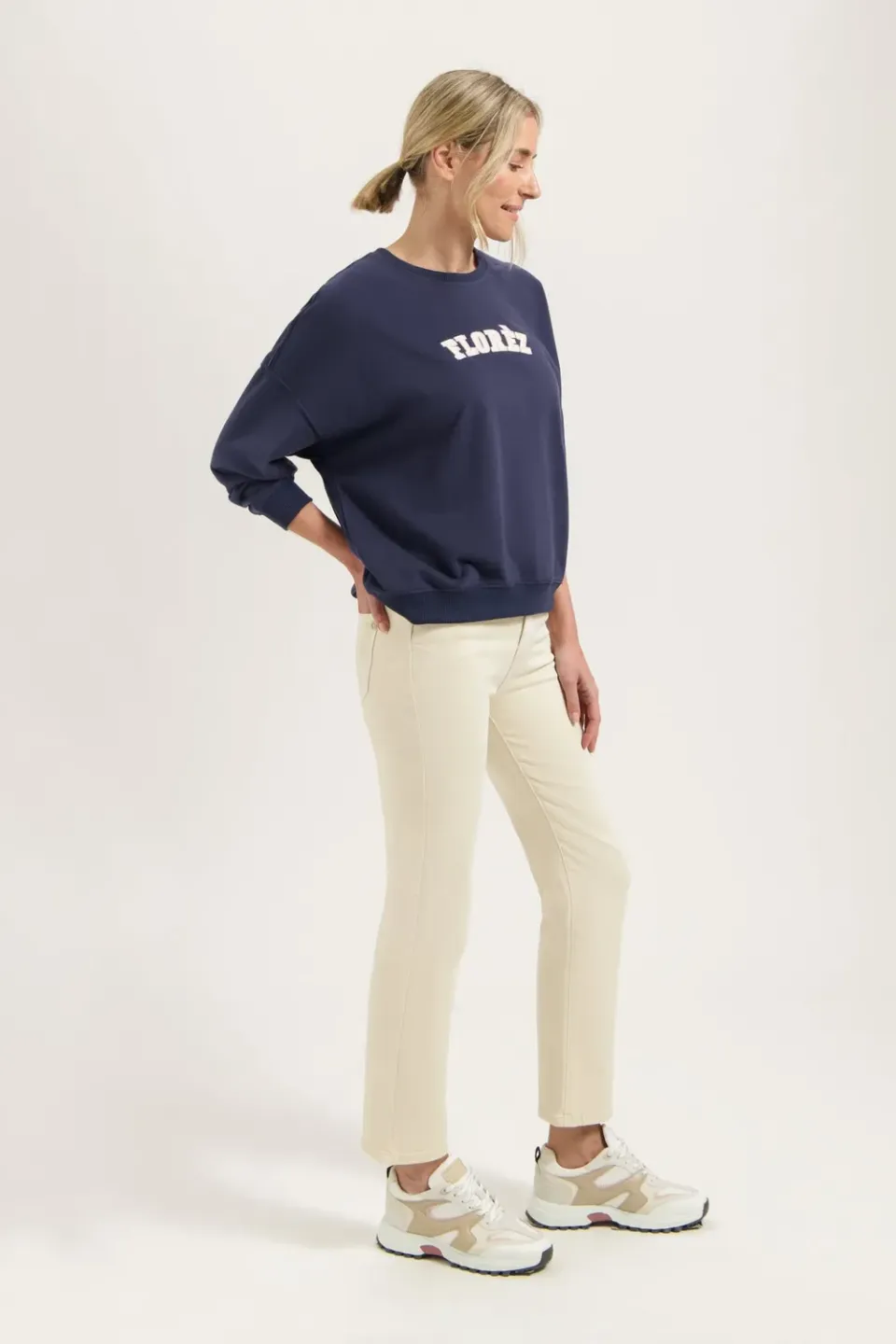 Florez Bond straight jeans cream