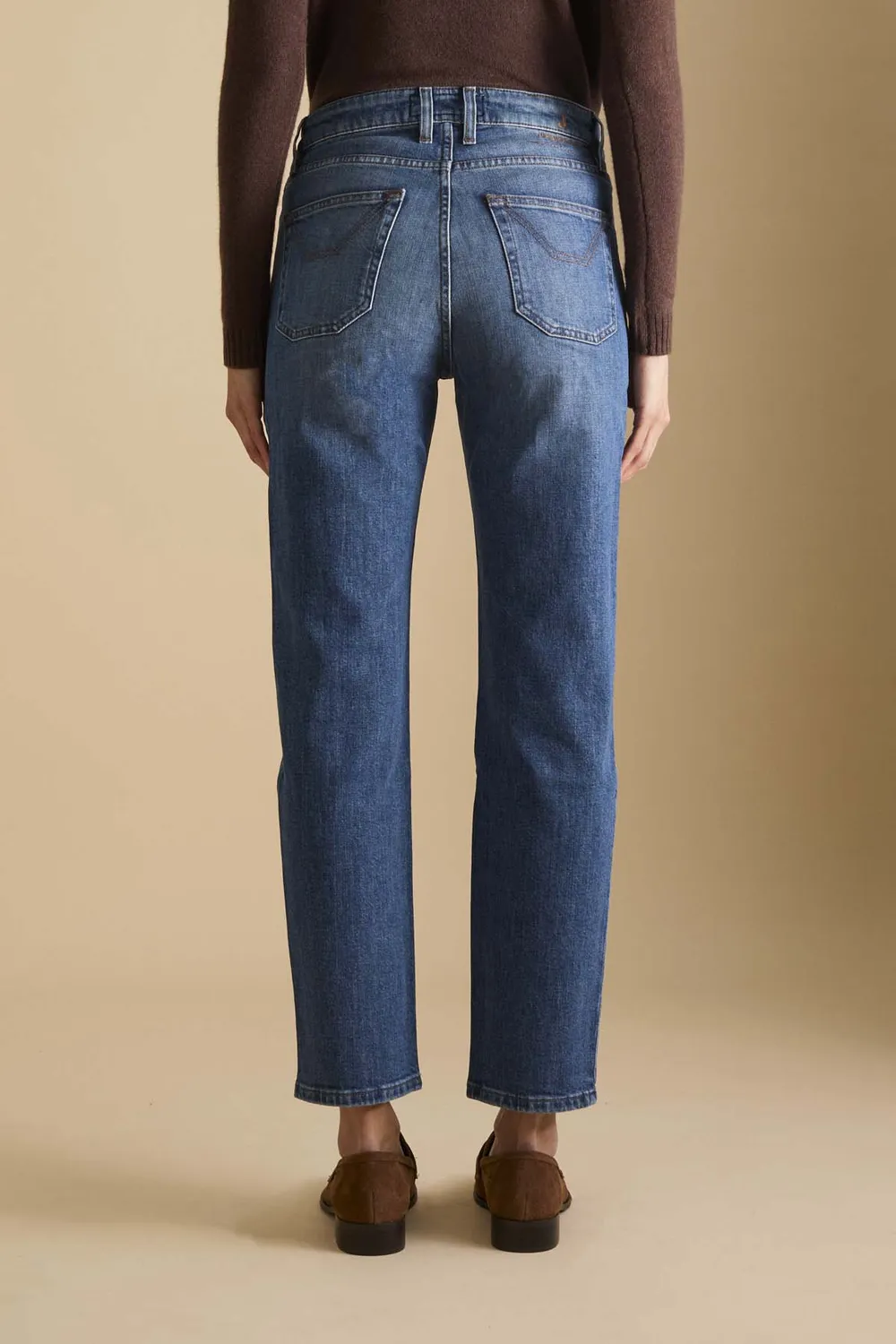 Jeckerson Jane straight jeans blauw dames katoen