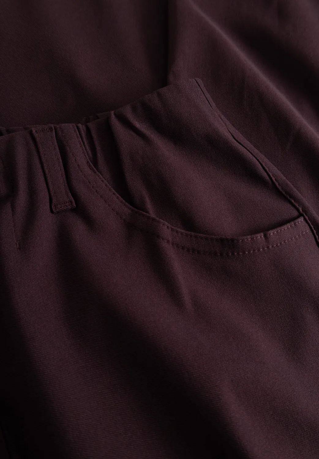 Laurie Donna Loose ML damesbroek dark plum soepel