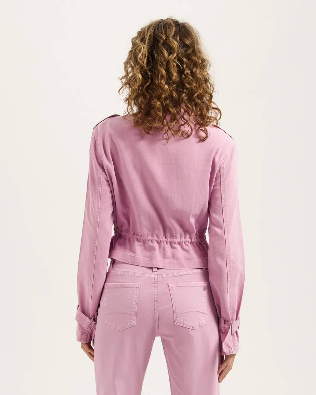 Florez Seven spijkerjack paars cropped taille