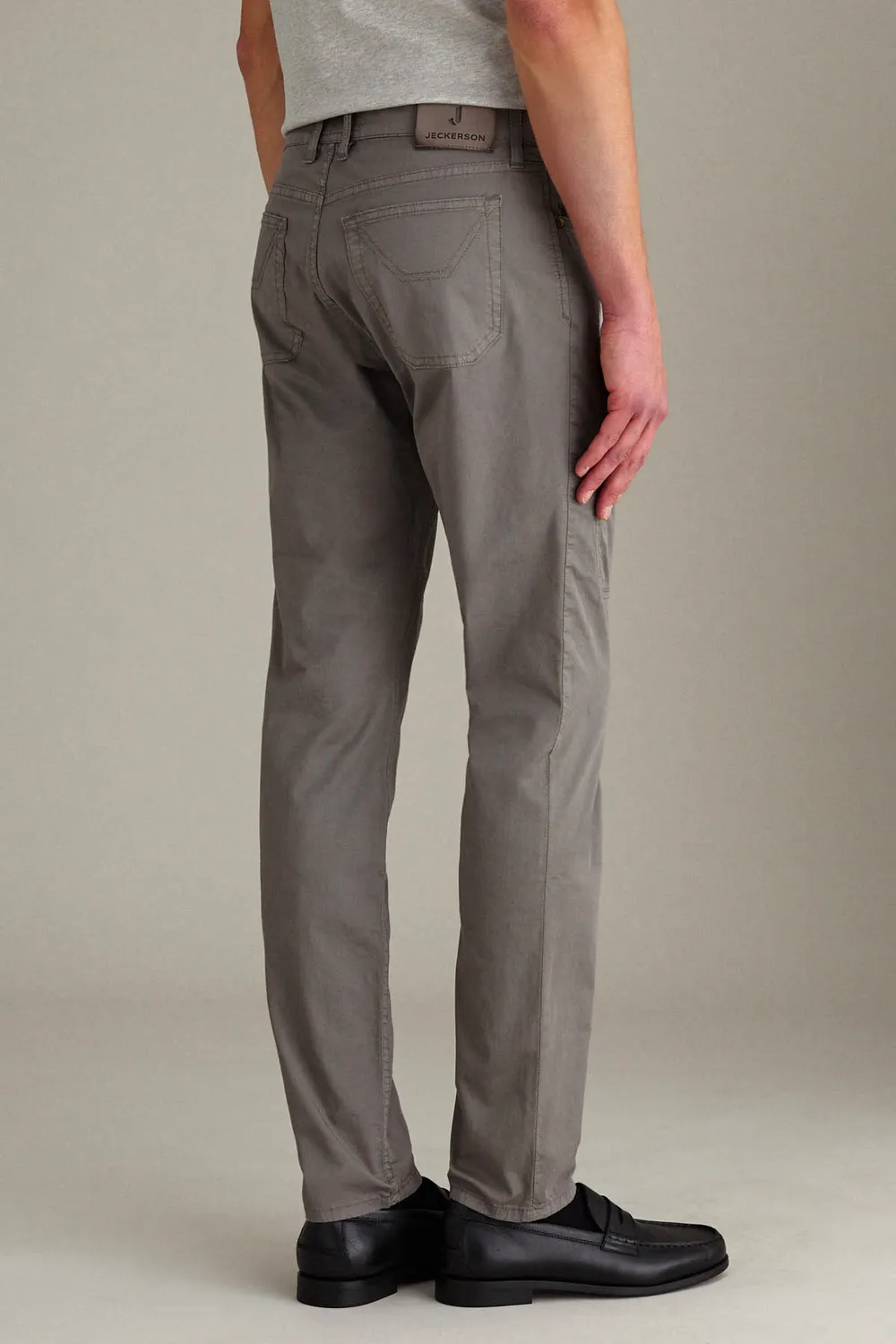 Jeckerson John chino slim fit grijs katoen