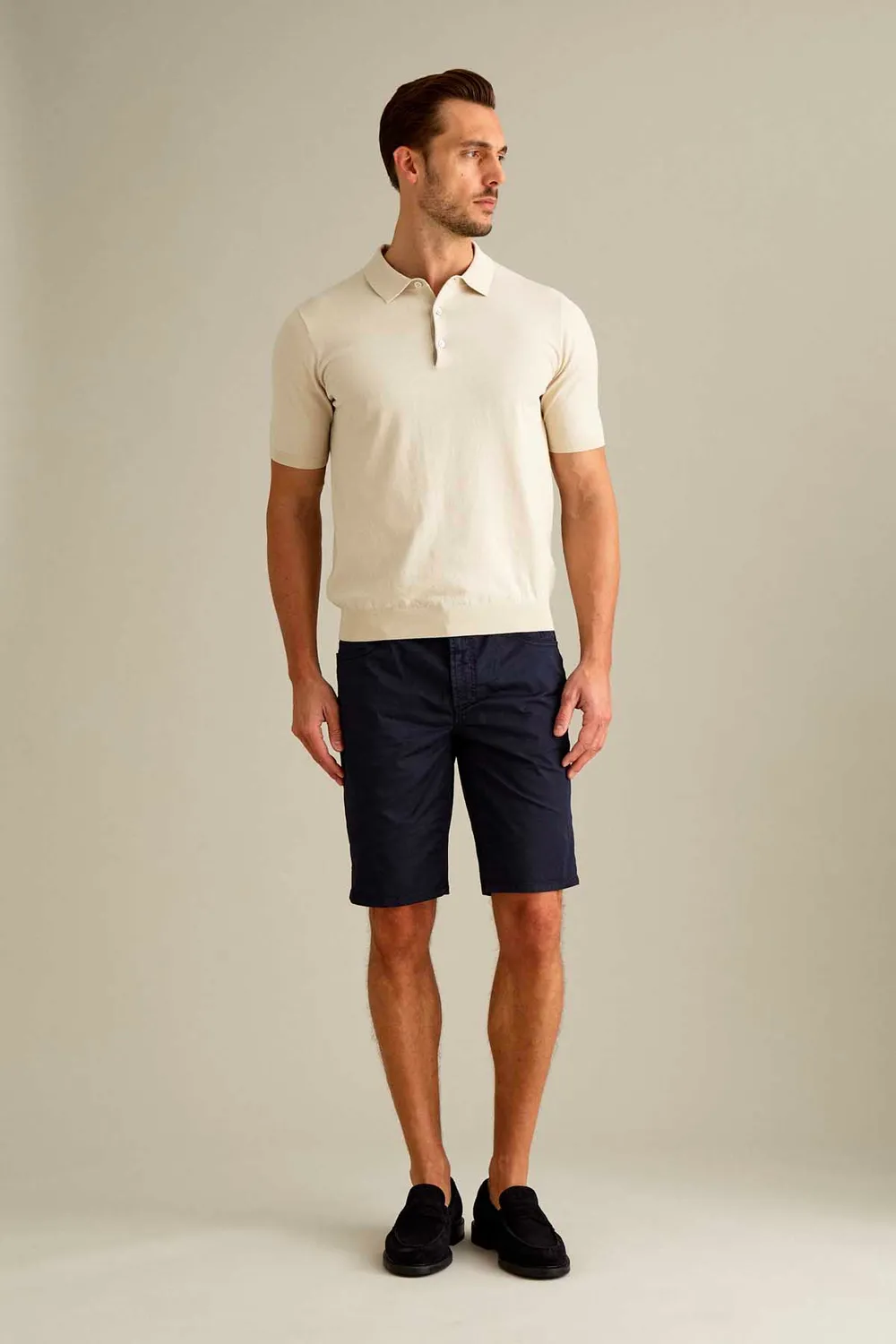Jeckerson Jo Bermuda Slim Fit Donkerblauw Katoen