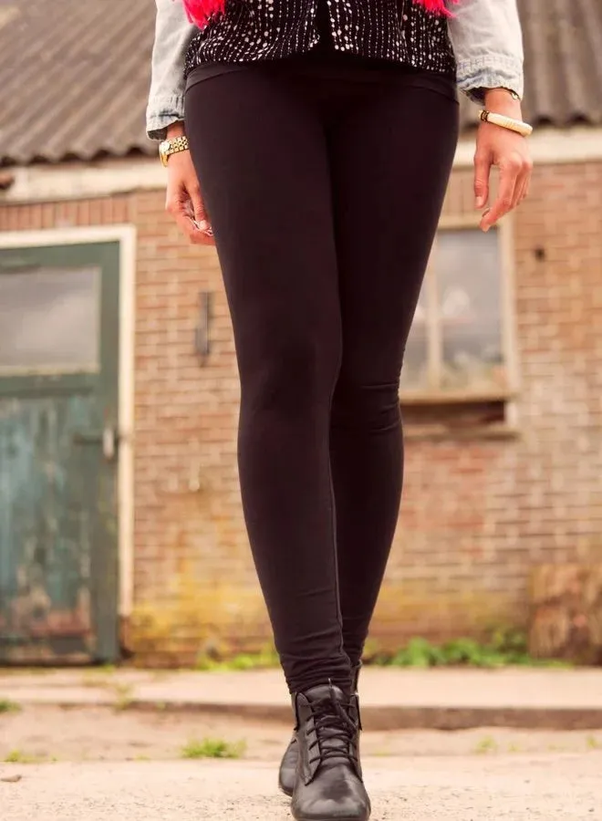 Langeleggings Tall legging zwart extra lang 34-36