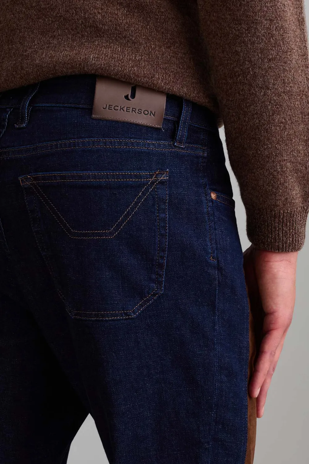 Jeckerson John jeans slim fit donkerblauw Alcantara