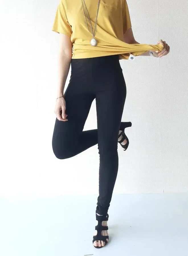 Langeleggings Tall legging zwart extra lang 34-36