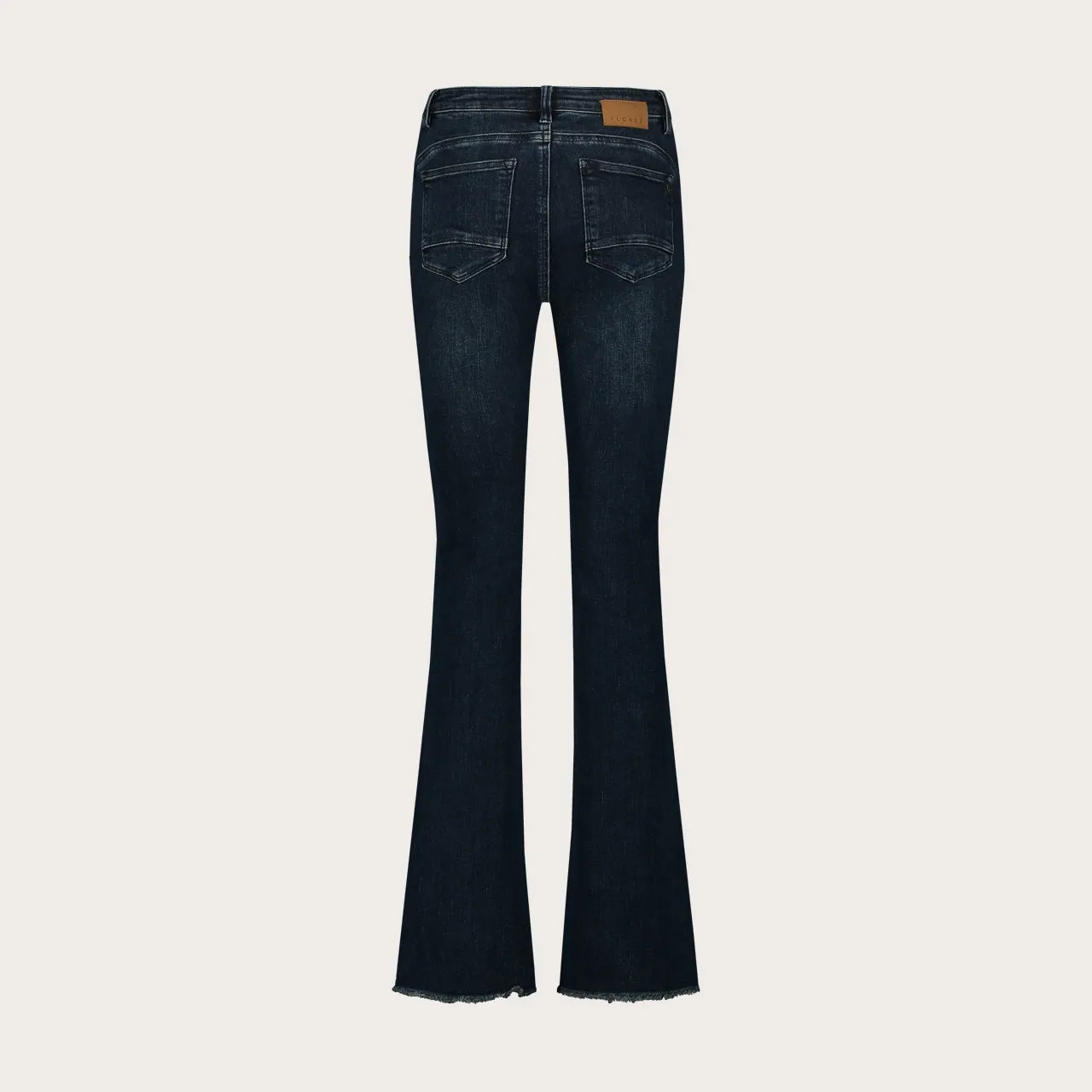Florez Flared jeans donkerblauw stretch