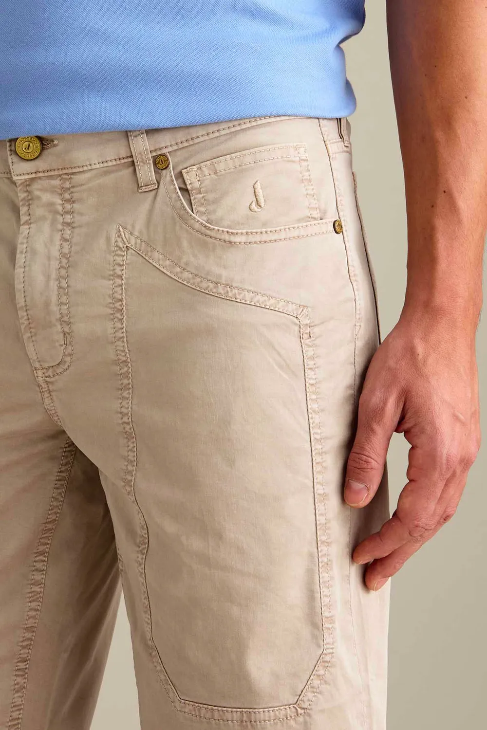 Jeckerson Jayden korte broek slim fit beige cement