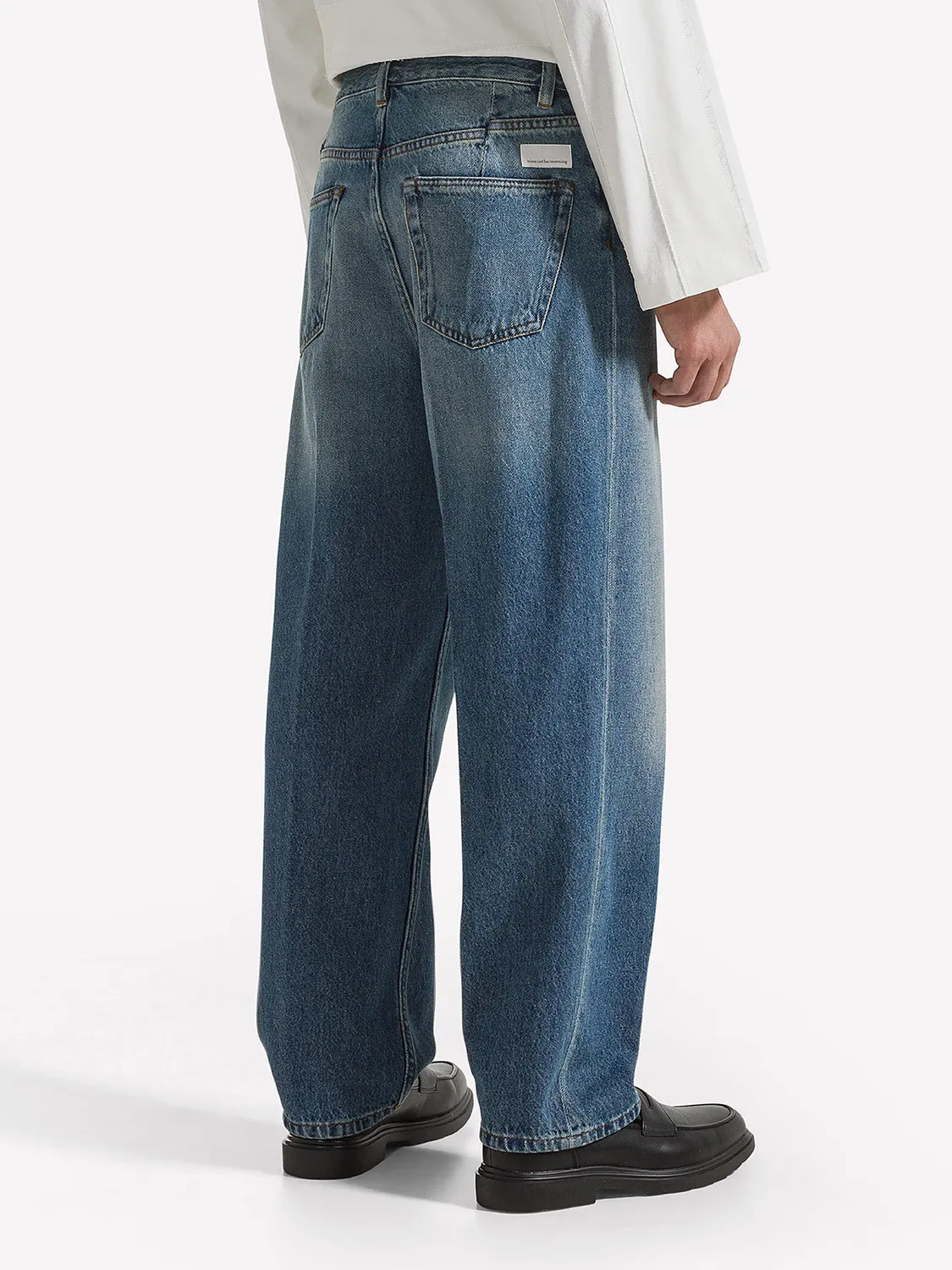 Nine In The Morning Albert LBR29 jeans blauw loose 100% katoen