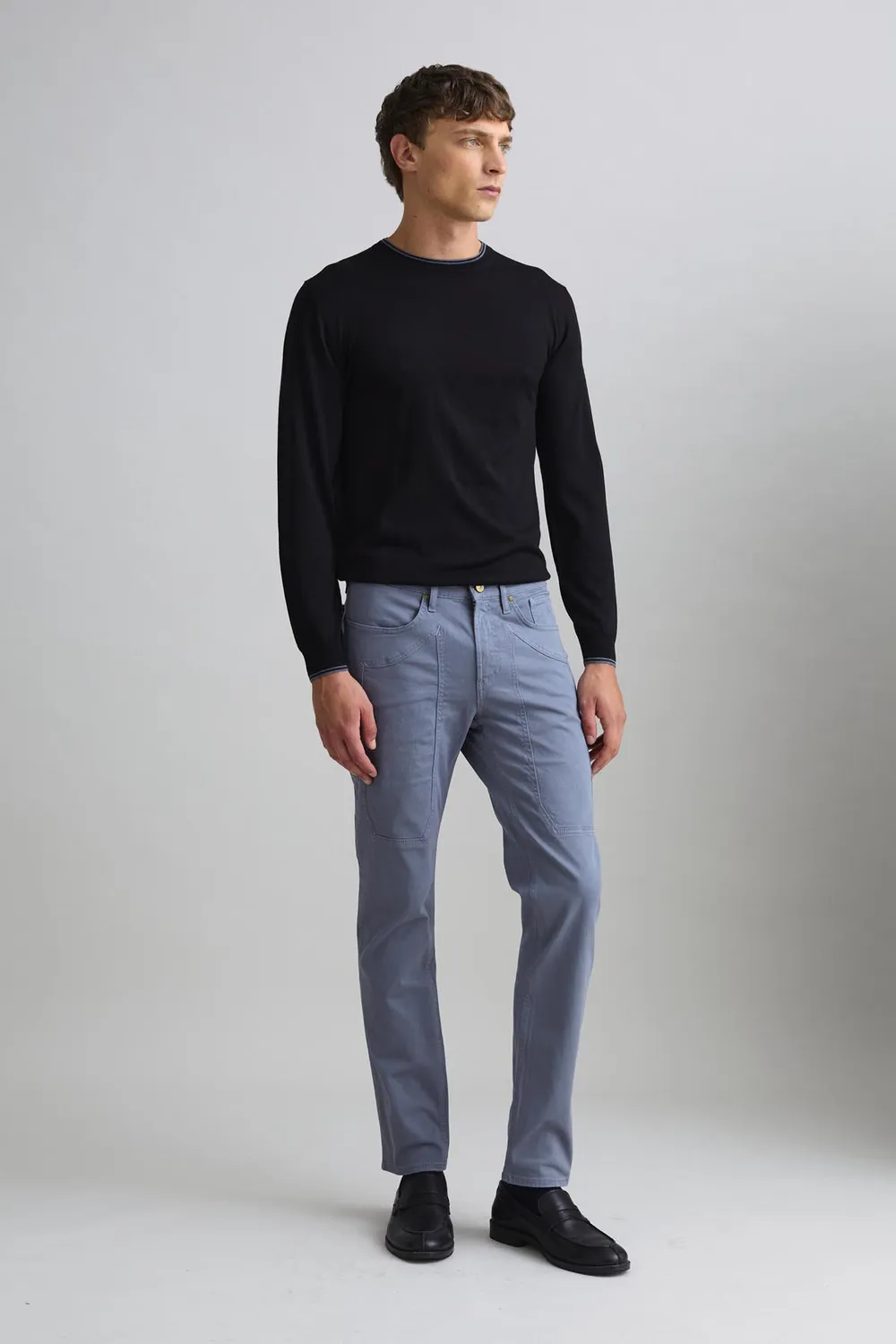 Jeckerson John slim fit broek grijs gabardine