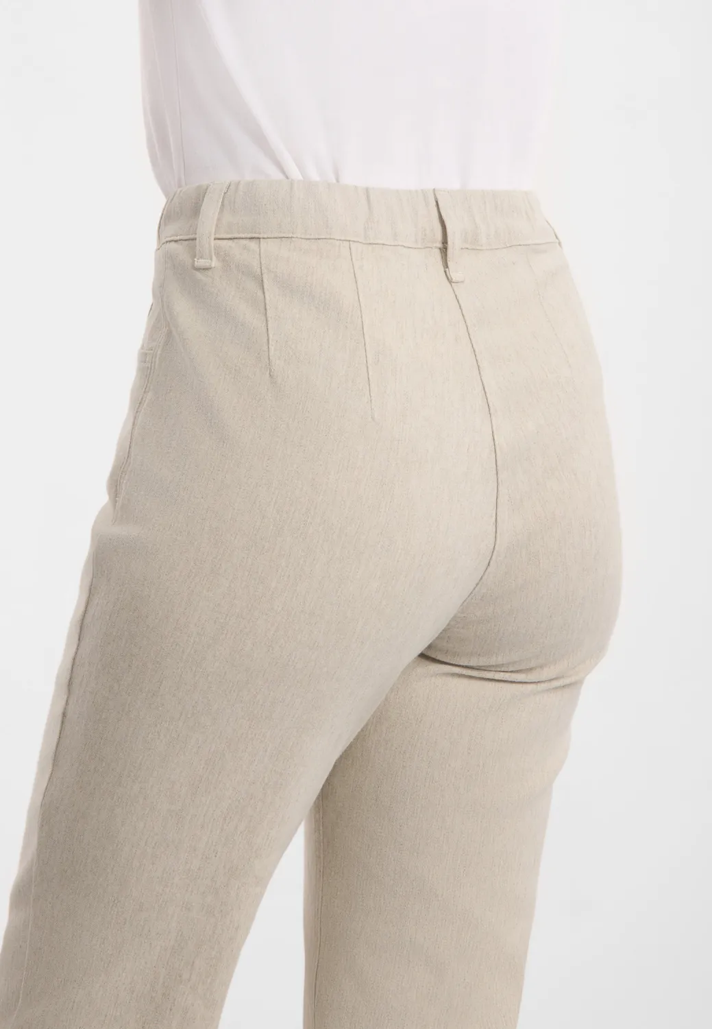 Laurie Kelly Regular CL broek grey sand hemp cropped