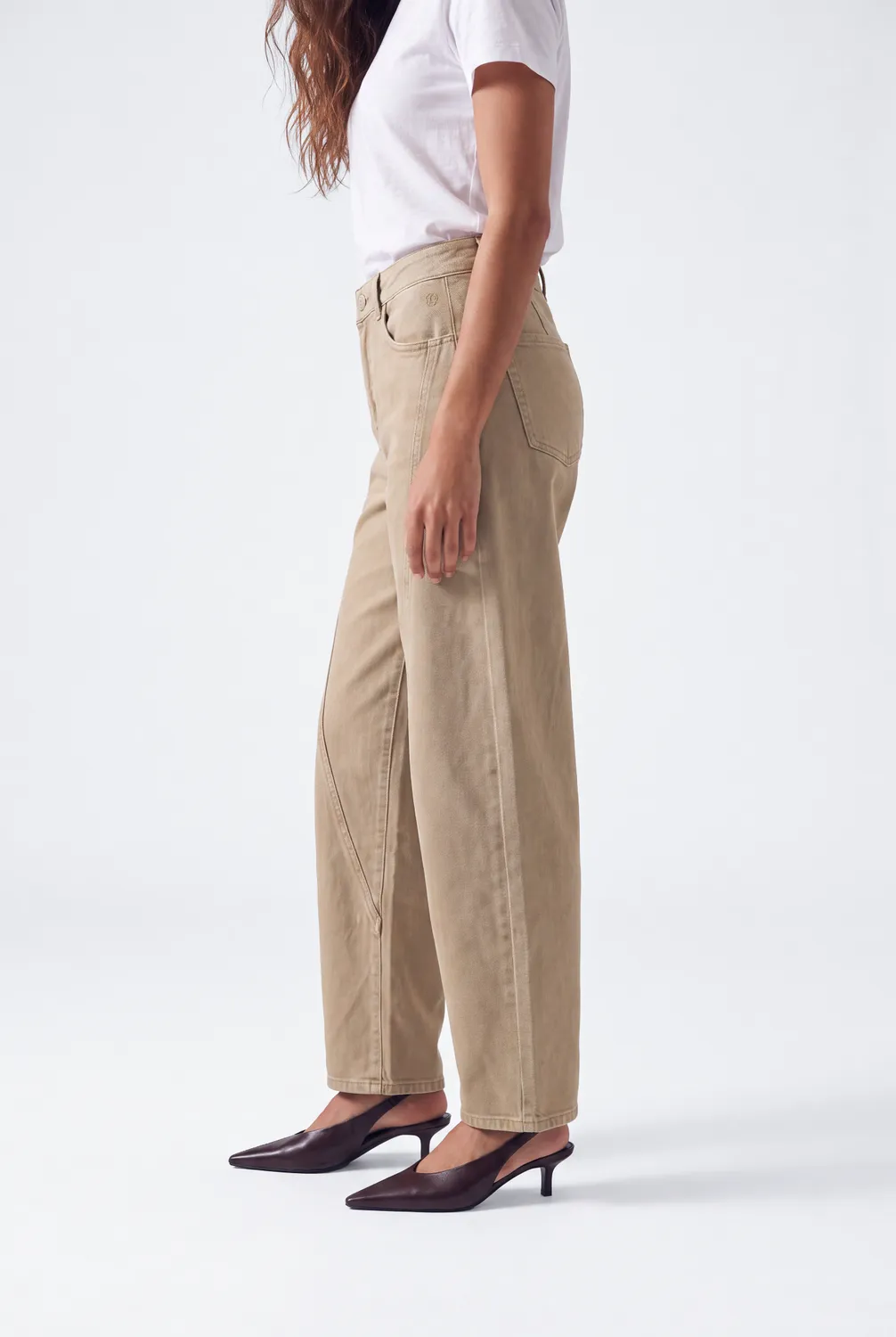 Florez Haley Barrel jeans sand stretch