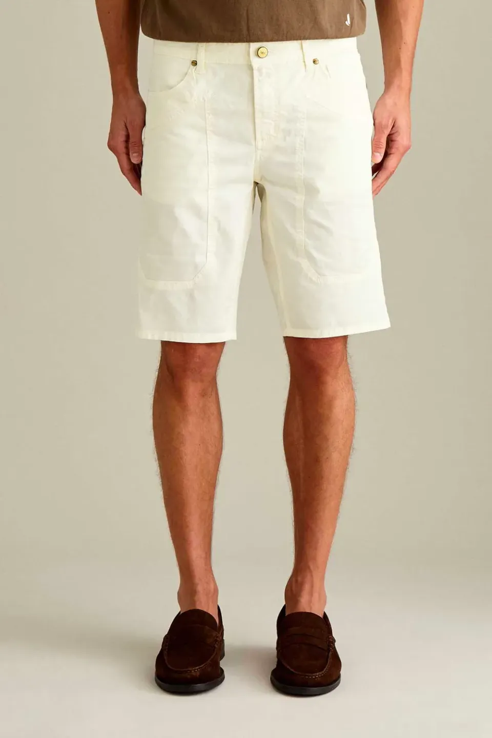 Jeckerson Jayden Slim Fit Bermuda Wit Katoen