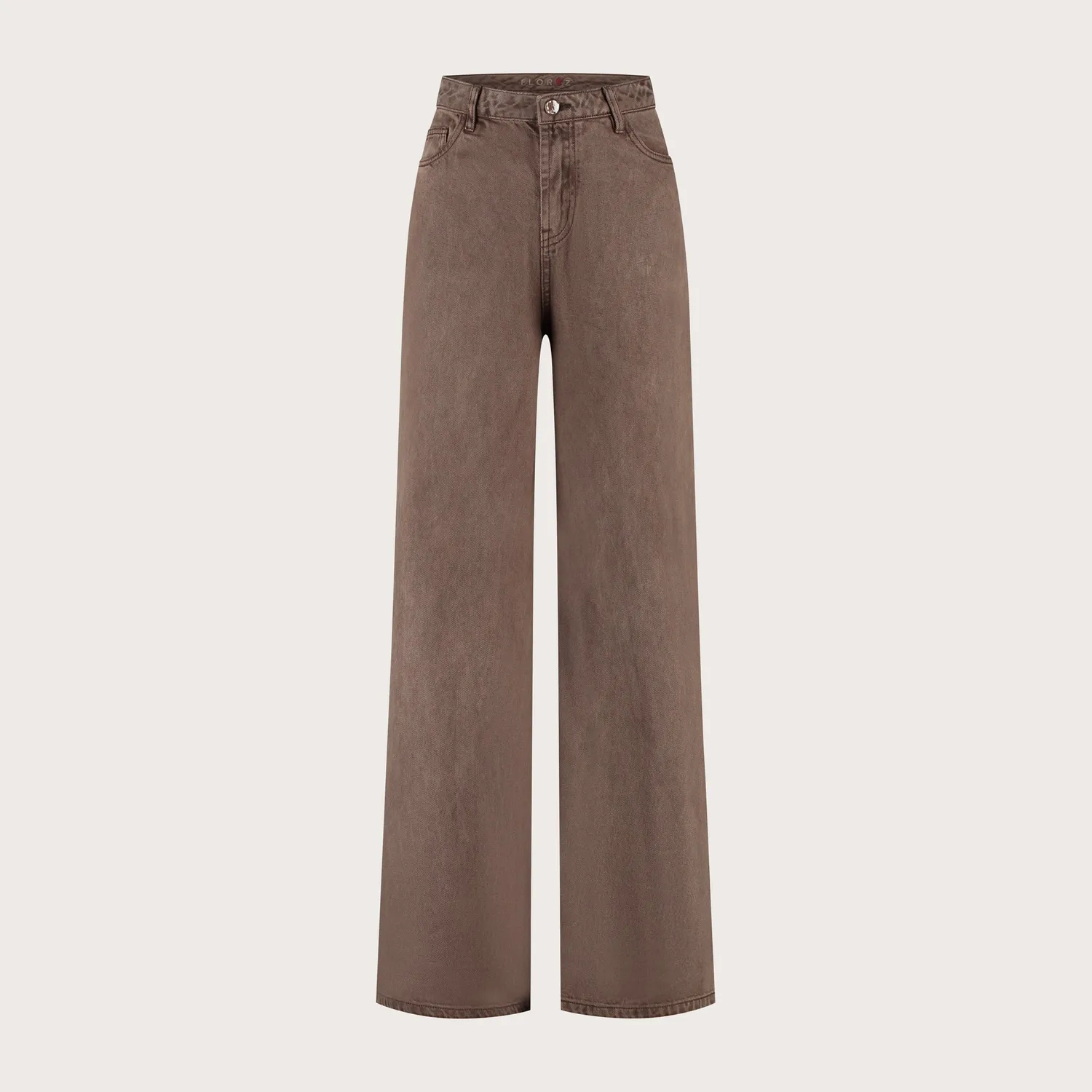 Florez Liv wide leg jeans brown 5-pocket
