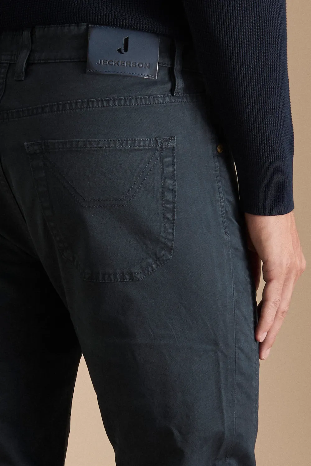 Jeckerson Jax broek donkerblauw slim fit stretch
