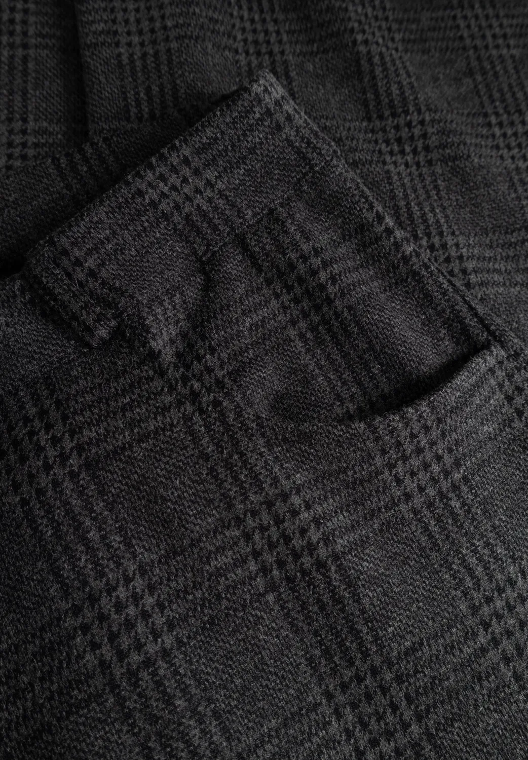 Laurie Donna Loose SL damesbroek Anthracite Check losse fit