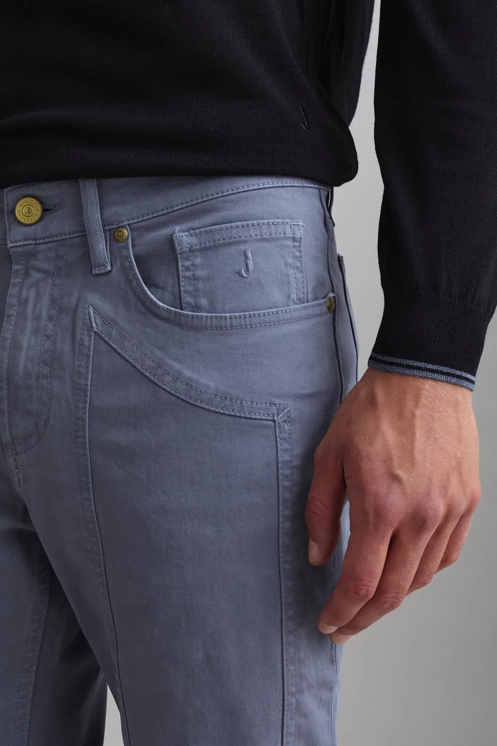Jeckerson John slim fit broek grijs gabardine