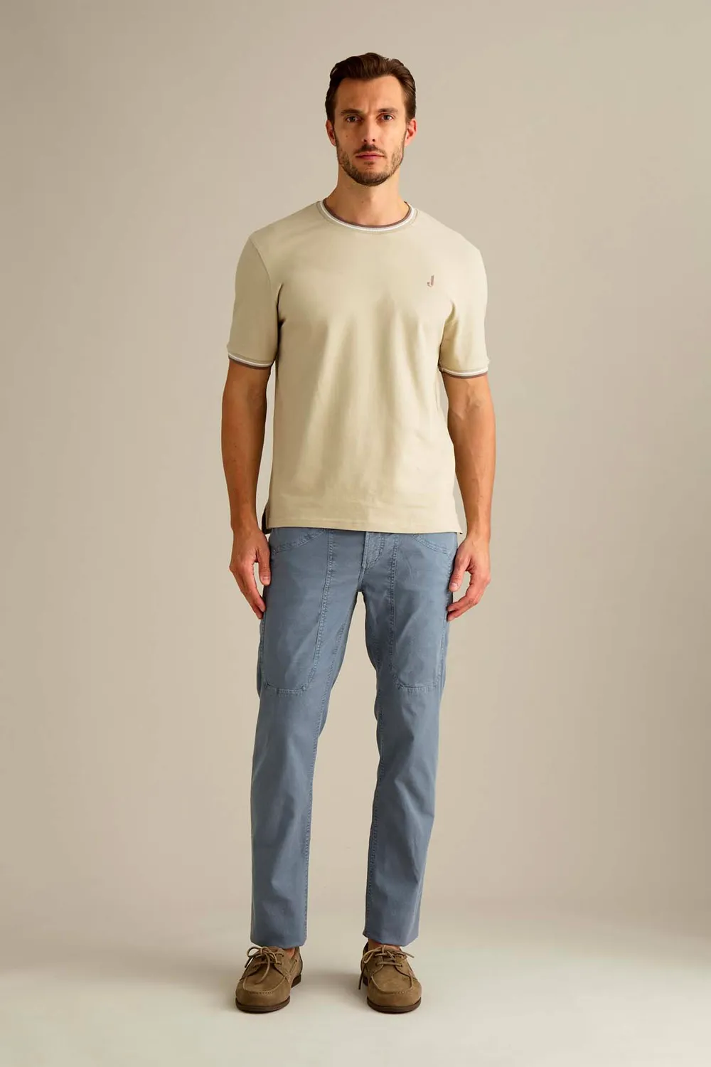 Jeckerson John slim fit chino blauw velvet stuoia