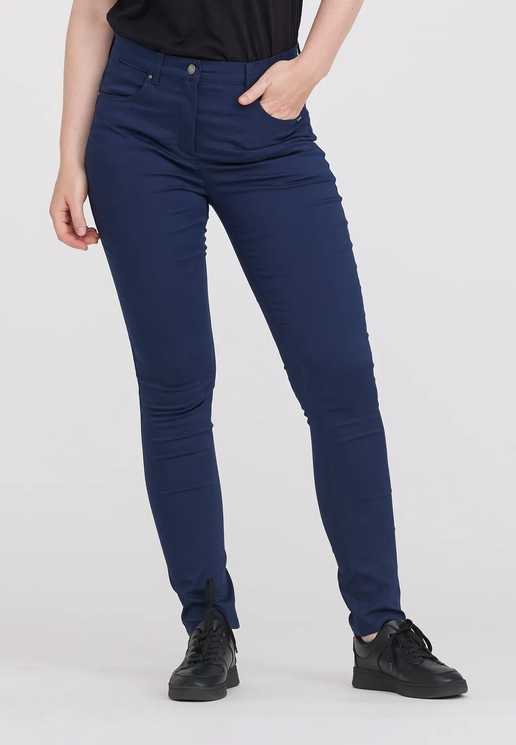 Laurie Laura Slim ML broek Navy stretch