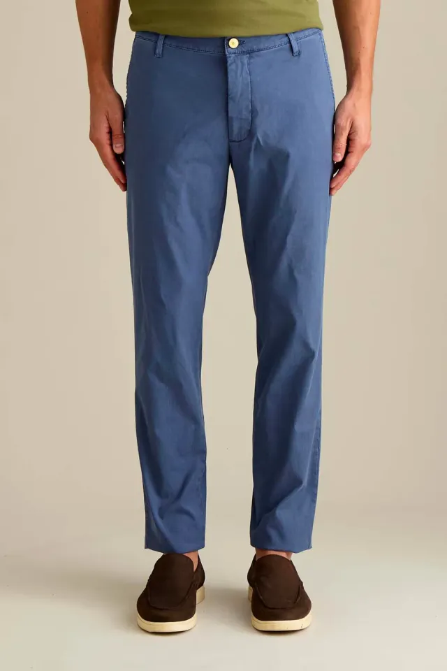 Jeckerson Jack slim fit chino blauw middel